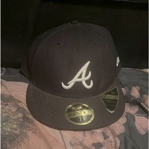 New era , 59 fifty , Atlanta Braves , blue , fitted 7 7/8